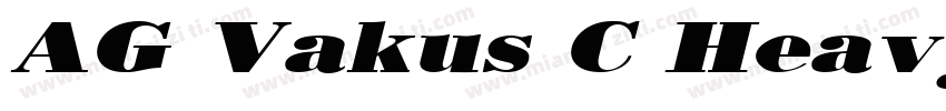 AG Vakus C HeavyItalic字体转换